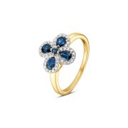 Diamant Saphir Ring Gold 585