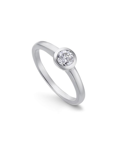 Diamant Ring Weißgold 585 Brillant 0,50 ct.